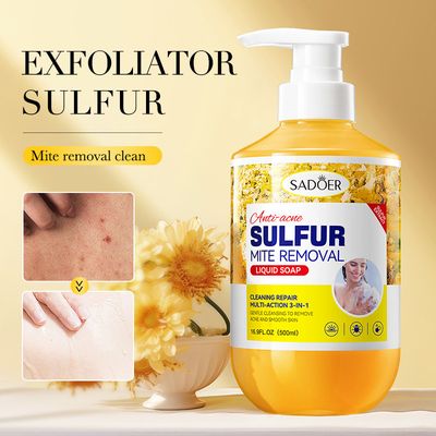 Sulfur Anti-Acne Mite Removal Liquid Soap